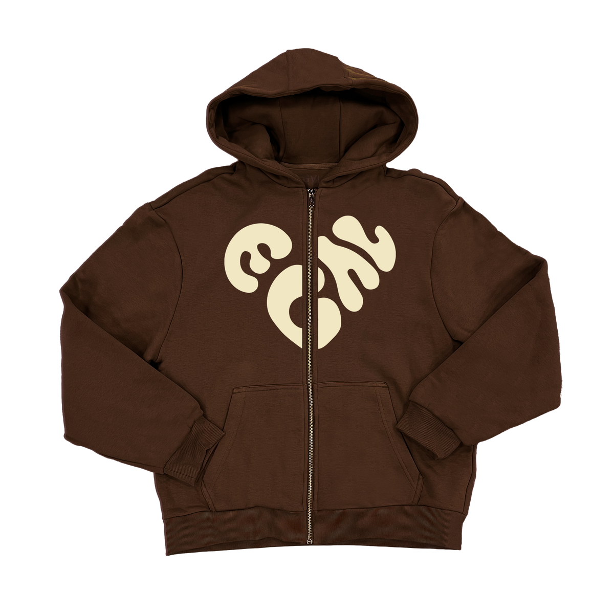 Sweat Zippé Fluffy Chocolate